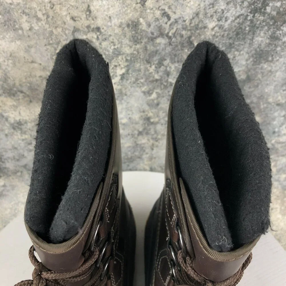 Herman Survivors Men's Size 9 Brown All Man Made Lace-Up Mid Calf Winter Boots